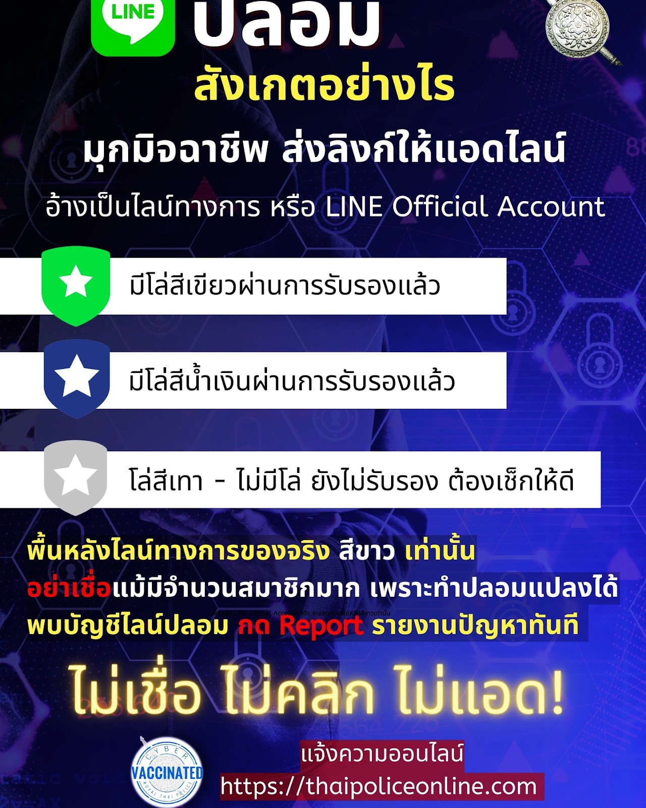 มุกมิจฉาชีพ ส่งลิงค์ให้แอดไลน์